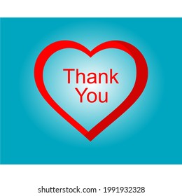 the sentence thank you in the middle of the love icon