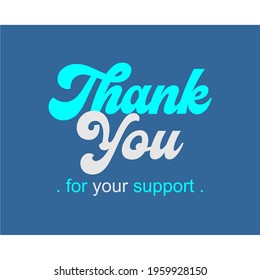 sentence thank you for your support in blue and gray