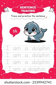 Sentence tracing for kids is a fun educational activity that helps improve handwriting, letter recognition, and fine motor skills. By tracing simple sentences,