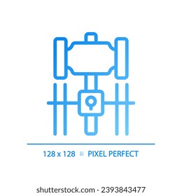 Sentencing pixel perfect gradient linear vector icon. Law court verdict. Crime punishment decision. Legal regulation. Thin line color symbol. Modern style pictogram. Vector isolated outline drawing
