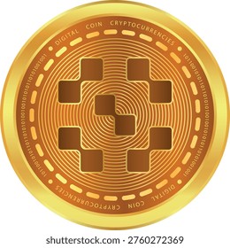 sentient-sent cryptocurrency images on abstract background. 3d illustrations.