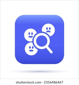 Sentiment Analysis 3D Icon, Big Data, Machine Learning