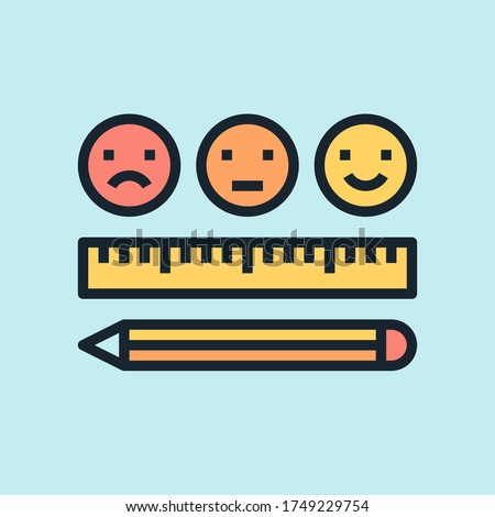 Sentiment analysis. Digital marketing concept illustration, flat design linear style banner. Usage for e-mail newsletters, headers, blog posts, print and more. Vector