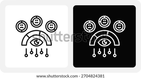 Sentiment Analysis   Dual Monochrome Icon Set