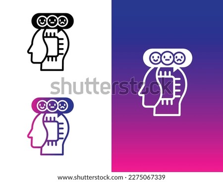 Sentiment Analysis, Emotional Analysis, Opinion Mining, Mood Analysis, Sentiment Analyzer, Emotional Intelligence, Opinion Analysis, Mood Detector gradient style vector icon.