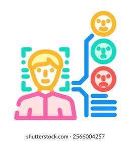 sentiment analysis face nlp color icon vector. sentiment analysis face nlp sign. isolated symbol illustration