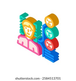 sentiment analysis face nlp isometric icon vector. sentiment analysis face nlp sign. isolated symbol illustration