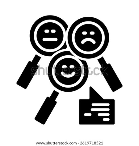 Sentiment Analysis Icon Element For Design