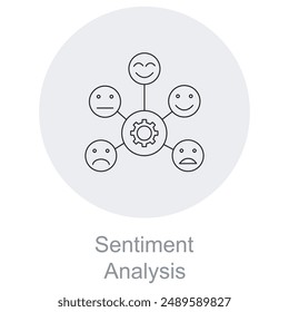  Sentiment Analysis Symbol, Emotion Detection Analysis Symbol, Text Sentiment Analysis Tool Symbol, Opinion Mining Sentiment Symbol