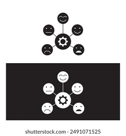 Sentiment Analysis Icon, Emotion Detection Analysis Icon, Text Sentiment Analysis Tool Symbol, Opinion Mining Sentiment Icon