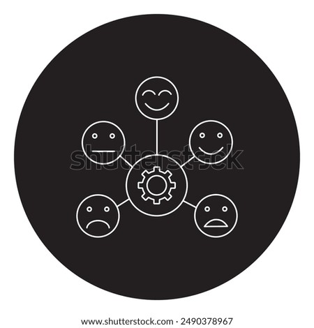 Sentiment Analysis Icon, Emotion Detection Analysis Icon, Text Sentiment Analysis Tool Symbol, Opinion Mining Sentiment Icon