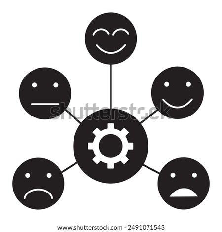 Sentiment Analysis Icon, Emotion Detection Analysis Icon, Text Sentiment Analysis Tool Symbol, Opinion Mining Sentiment Icon