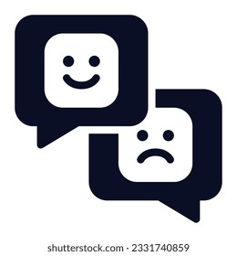 Sentiment Analysis Icon Illustration can be used for uiux, web, etc