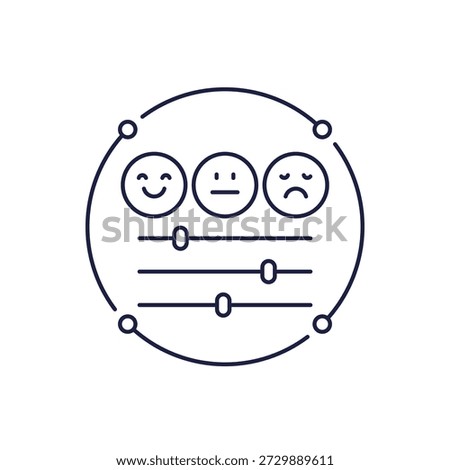sentiment analysis icon in line design