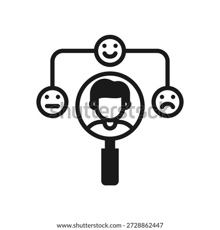 Sentiment Analysis Icon Mixed Style Vector Illustration