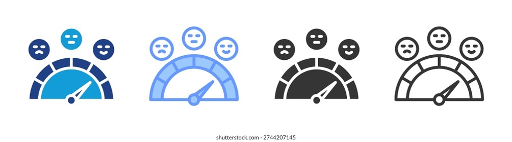 Sentiment Analysis icon set multiple style collection