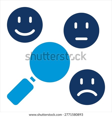 Sentiment Analysis Single Icon Glyph Color