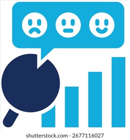 Sentiment Analytics Icon Element For Design