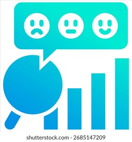Sentiment Analytics Icon Element For Design