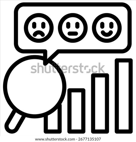 Sentiment Analytics Icon Element For Design