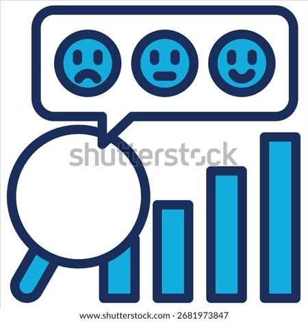 Sentiment Analytics Icon Element For Design