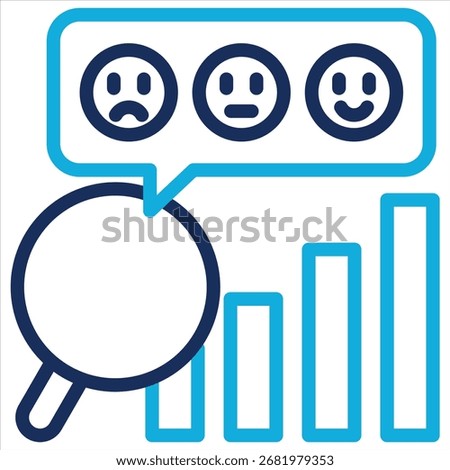 Sentiment Analytics Icon Element For Design