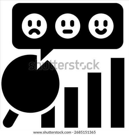 Sentiment Analytics Icon Element For Design