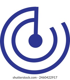 Sentiment Scanner icon blue color eps format