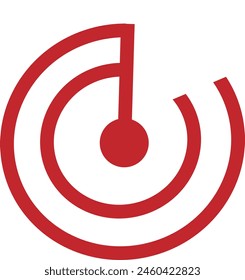 Sentiment Scanner icon red color eps format