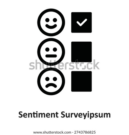 Sentiment Survey Vector icon which can easily modify or edit

