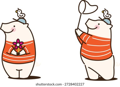 Imagen sentimental del Vector del cerdo del bebé
