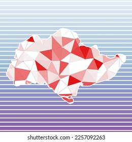 Sentosa vector illustration. Sentosa design on gradient stripes background. Technology, internet, network, telecommunication concept. Amazing vector illustration.