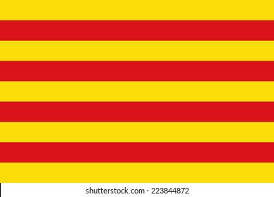 The Senyera. Vector. Accurate dimensions, element proportions and colors.