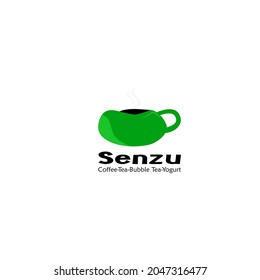 senzu bean Logo template design. coffee shop icon logotype vector illustration