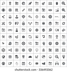 seo 100 icons universal set for web and mobile