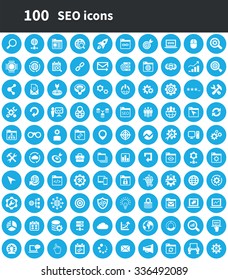 seo 100 icons universal set for web and mobile
