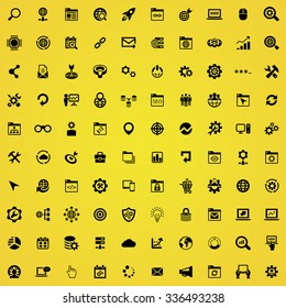 seo 100 icons universal set for web and mobile