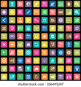 seo 100 icons universal set for web and mobile
