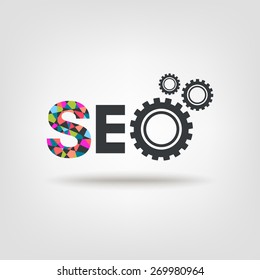 SEO abstract icon cogs gear