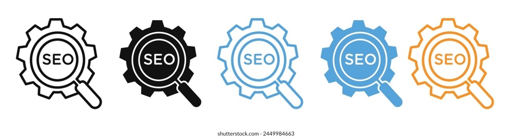 SEO Adjustment and Website Ranking Icon for Digital Marketing Success