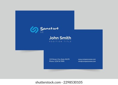 SEO Agency business card template. A clean, modern, and high-quality design business card vector design. Editable and customize template business card