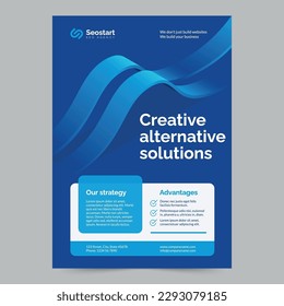 SEO Agency Flyer Template. A clean, modern, and high-quality design of Flyer vector design. Editable and customize template flyer