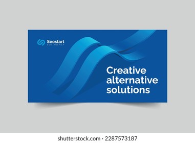 SEO Agency Social Media Banner template. Marketing Materials | Post, Cover | Instant Download, Editable Design