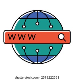 SEO and Ai Web Visibility Vector Icon Design
