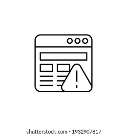 Seo Alert-Website-Symbol auf schwarz-weißem Hintergrund 