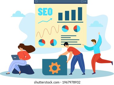SEO Analysis design concept. modern flat style.
