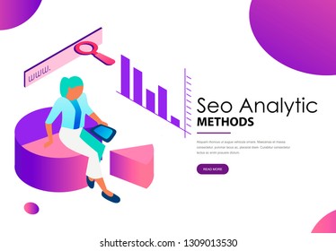 Seo analytic methods landing web page template