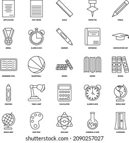 Análisis de sesión icono de línea negra conjunto de iconos de esquema de negocio Vector libre