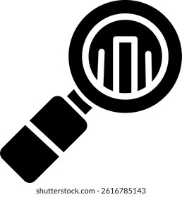 SEO Analytics Glyph Vector Icon Design