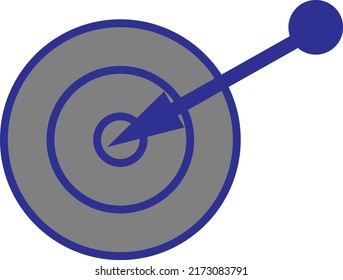 SEO analytics target, illustration, vector on a white background.